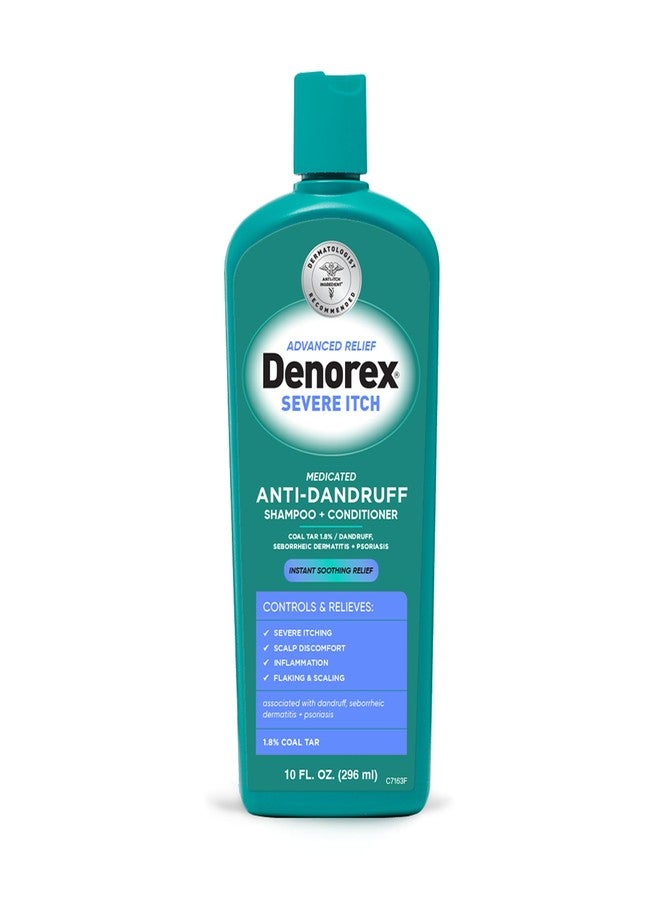 Denorex Advanced Relief Severe Itch AntiDandruff Shampoo & Conditioner, Formulated with Menthol to Relieve Scalp Irritation, 10oz - Image 1
